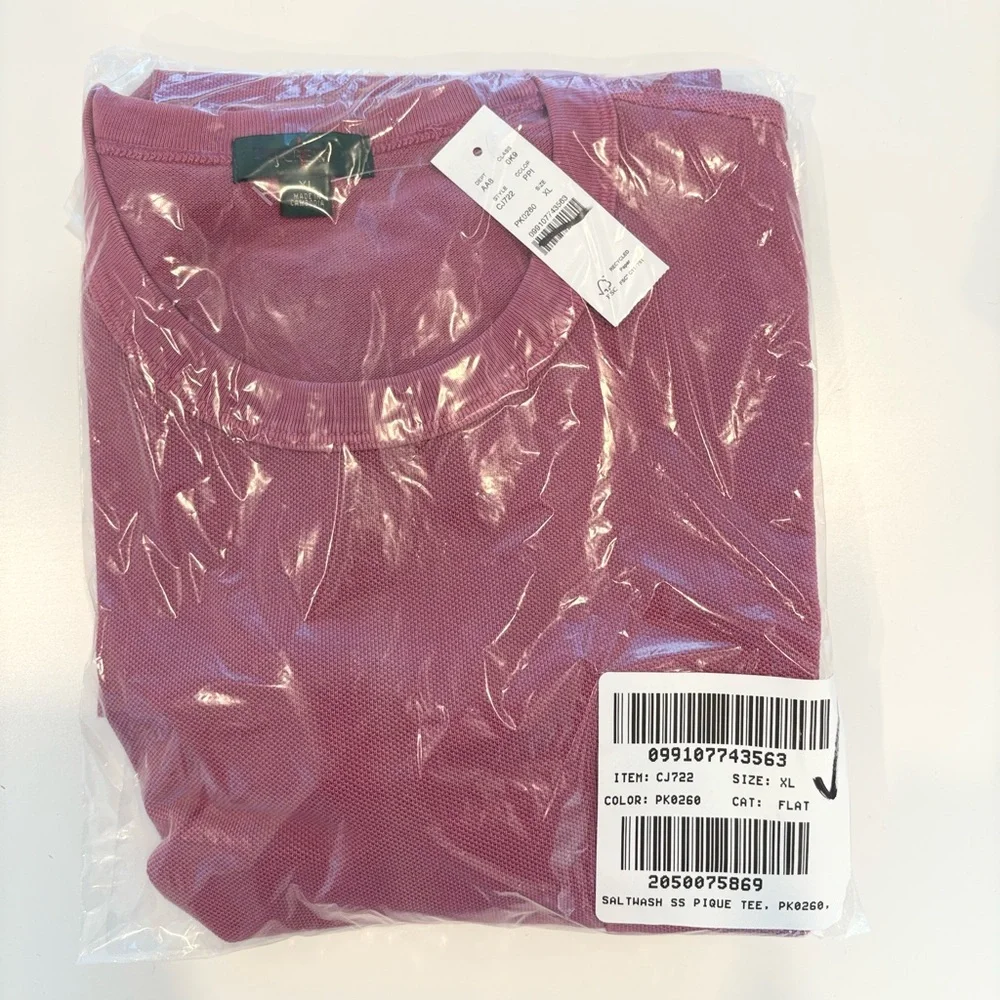 NWT J. Crew Washed Piqué Pocket T-shirt Plum Pink